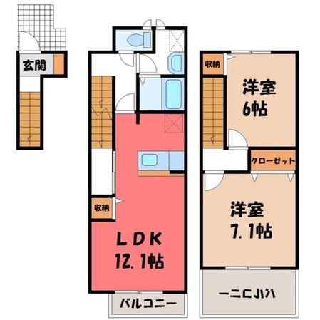 アスモみゆき Ⅰ番館の物件間取画像